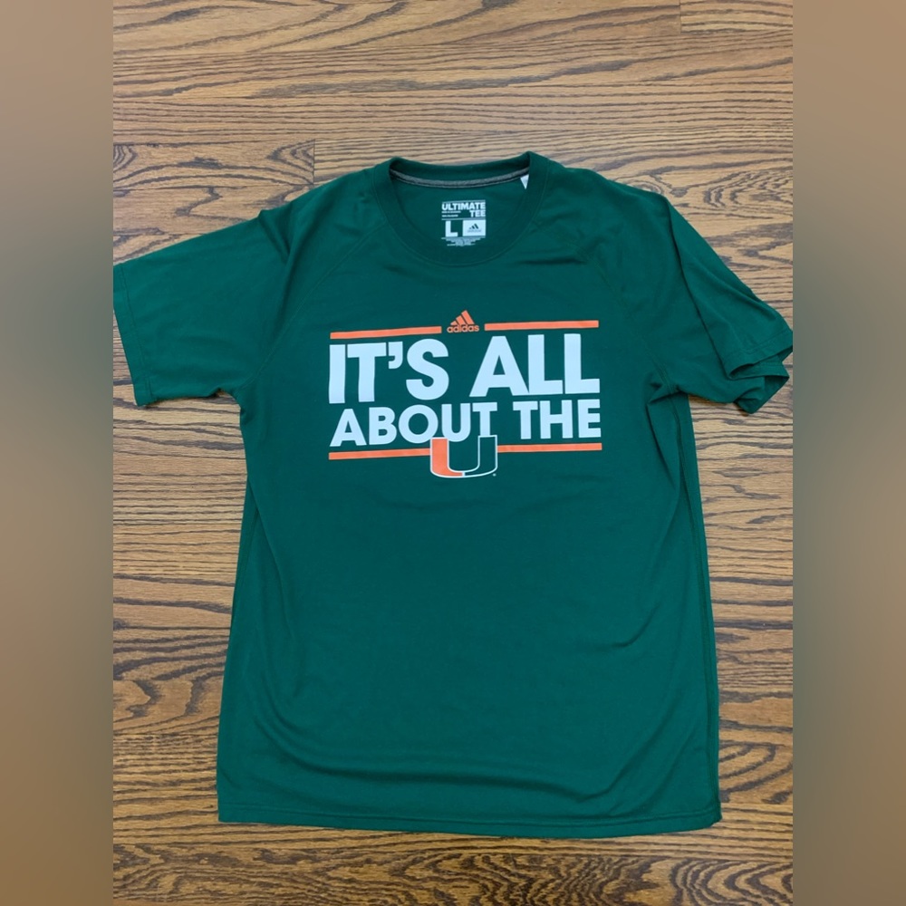 University of Miami Adidas Dri-Fit Shirt